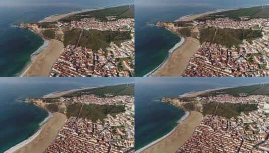 海边城市航拍镜头高清在线视频素材下载
