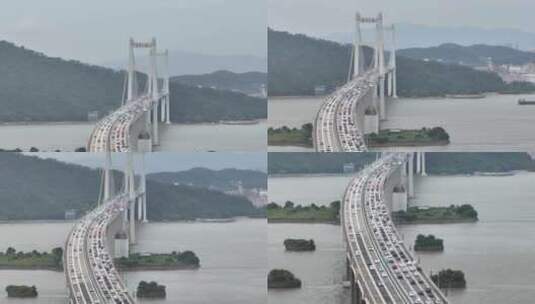 中国广东省广州市虎门大桥高清在线视频素材下载