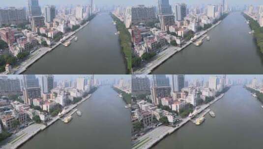 广州老城区建筑风光高清在线视频素材下载