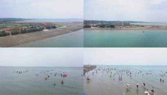 防城港白浪滩 海滩高清在线视频素材下载