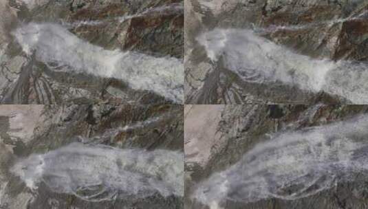 峡谷上游的美丽瀑布高清在线视频素材下载