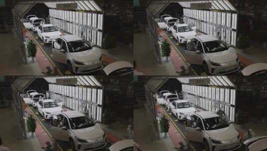 4K高清拍摄汽车生产流水线高清在线视频素材下载