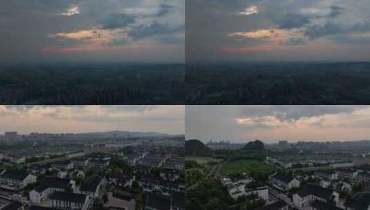 航拍江苏苏州城市风光高清在线视频素材下载