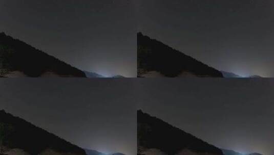 枫树坝北极星星空延时摄影高清在线视频素材下载
