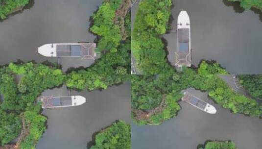 航拍衡阳平湖公园美景高清在线视频素材下载