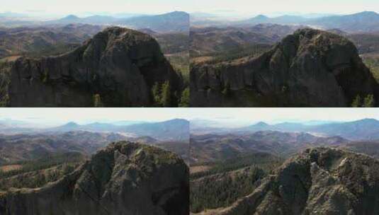 俄勒冈州南部飞行员岩的鸟瞰图高清在线视频素材下载