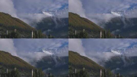 斯万塔，雪，山脉，梅斯蒂亚高清在线视频素材下载