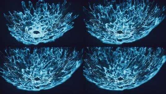 具有波形图案的抽象粒子，3d渲染。高清在线视频素材下载