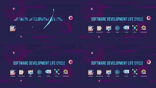 软件开发生命周期信息图高清在线视频素材下载