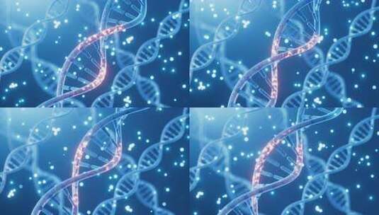 DNA双螺旋结构科学生物学生命基因工程高清在线视频素材下载