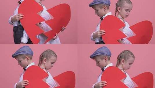 被冒犯的小夫妇抱着破碎的心，争吵，刹车高清在线视频素材下载