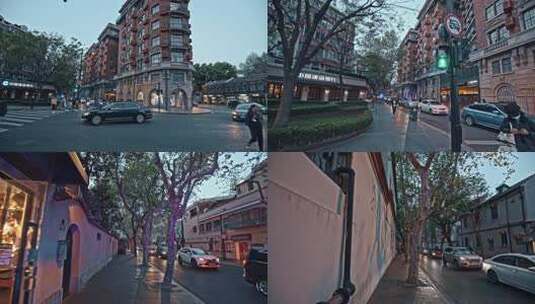 上海武康路傍晚街头（武康大楼至华山路）高清在线视频素材下载