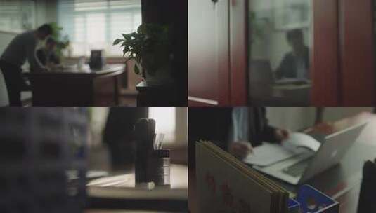 实拍-职务犯罪办公思考高清在线视频素材下载