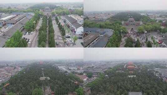 古建筑前传统仪式活动场景高清在线视频素材下载