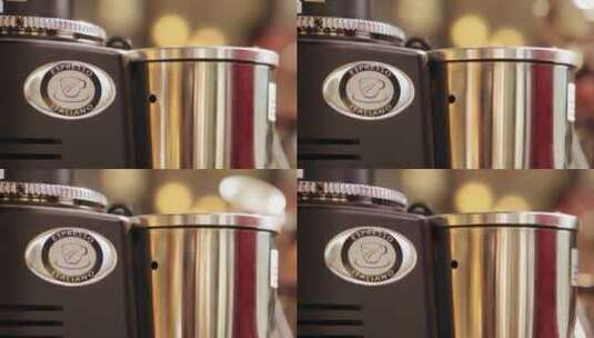 浓缩咖啡机的特写高清在线视频素材下载