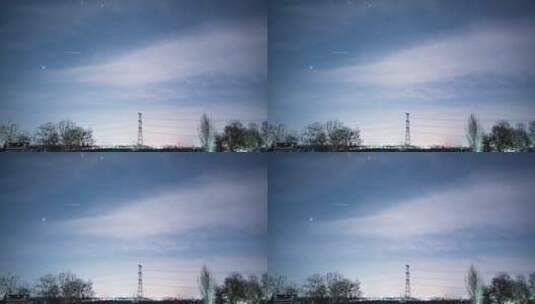 邯郸肥乡老家冬季星空延时摄影4k高清在线视频素材下载