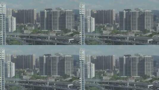 索尼hlg 4k-广州天河办公楼拥堵城市堵车高清在线视频素材下载