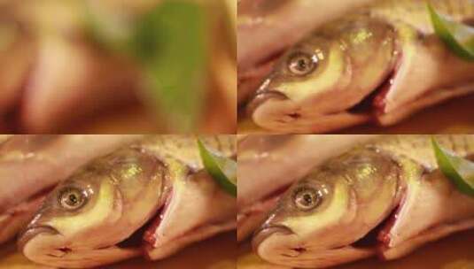 食材草鱼鱼肉 (4)高清在线视频素材下载
