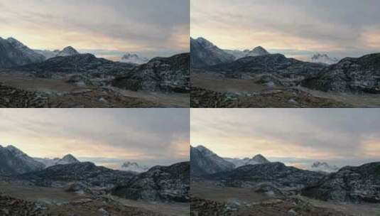 西藏来古冰川航拍实拍高清在线视频素材下载