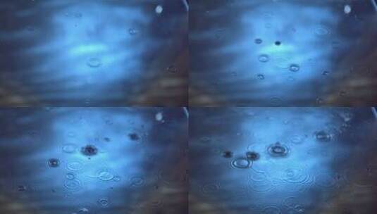 雨滴落在水面上高清在线视频素材下载