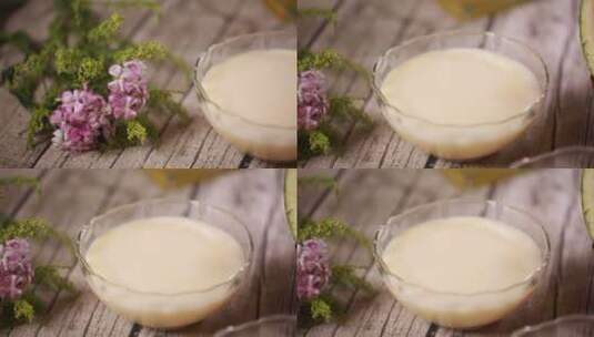 炼乳酸奶甜品高清在线视频素材下载