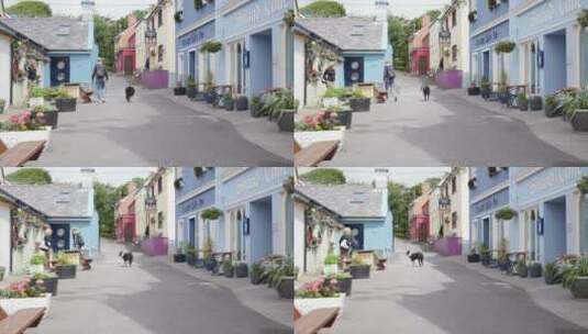 爱尔兰居民区的街道高清在线视频素材下载