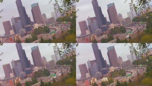 西雅图高速公路延时镜头高清在线视频素材下载