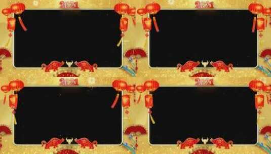 中国新年遮罩拜年视频边框高清在线视频素材下载