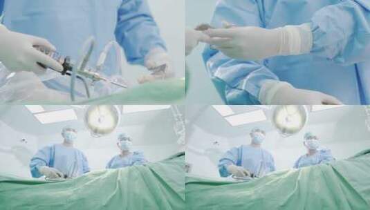 高端手术室微创开胸手术3D腹腔镜手术高清在线视频素材下载