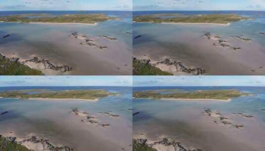 爱尔兰西海岸澳梅岛海滩风景高清在线视频素材下载
