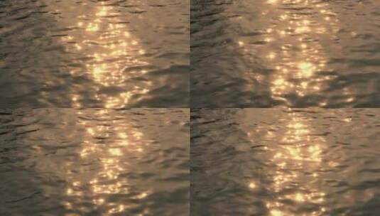 水面波光粼粼夕阳高清在线视频素材下载
