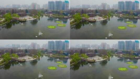 西安兴庆宫公园高清在线视频素材下载