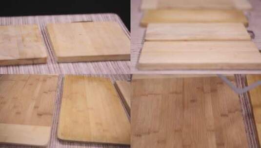 【镜头合集】菜板案板竹制木质高清在线视频素材下载