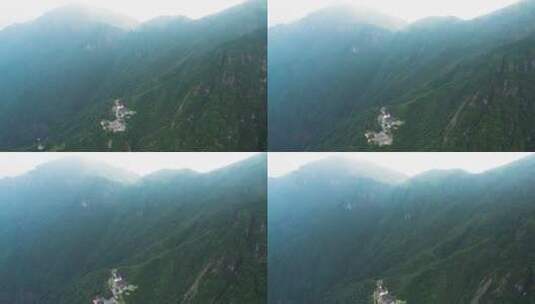 航拍武功山自然地貌石峰4k视频高清在线视频素材下载