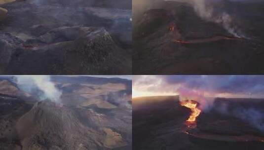 壮美火山高清在线视频素材下载