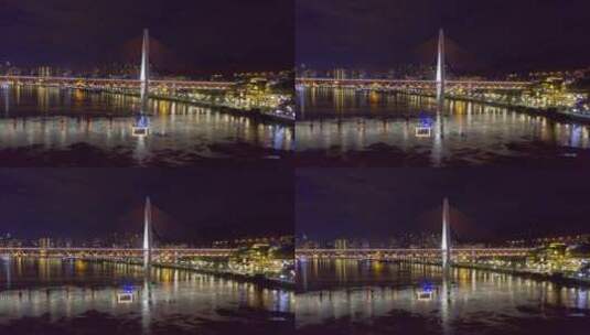 重庆东水门大桥索道航拍高清在线视频素材下载
