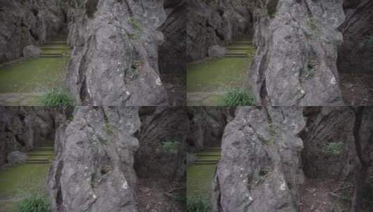 杭州吴山景区瑞石山摩崖石刻群高清在线视频素材下载