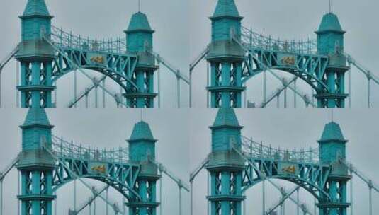 武汉古田桥，长焦特写环绕镜头高清在线视频素材下载