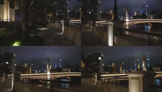 苏州河畔夜景高清在线视频素材下载