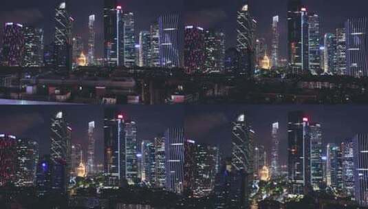 广州中轴线夜景-4高清在线视频素材下载