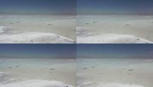 青海乌兰县茶卡盐湖自然风光航拍高清在线视频素材下载