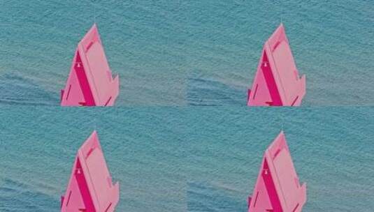 8k实拍粉红色的阿那亚礼堂高清在线视频素材下载