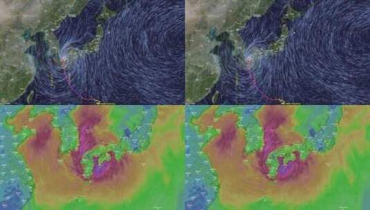 台风南玛都登陆日本路径高清在线视频素材下载