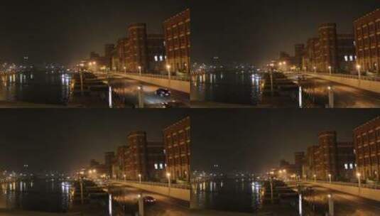 城市的夜间交通高清在线视频素材下载
