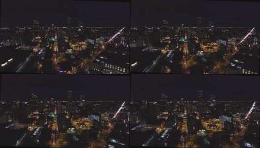 高空下的城市夜景高清在线视频素材下载