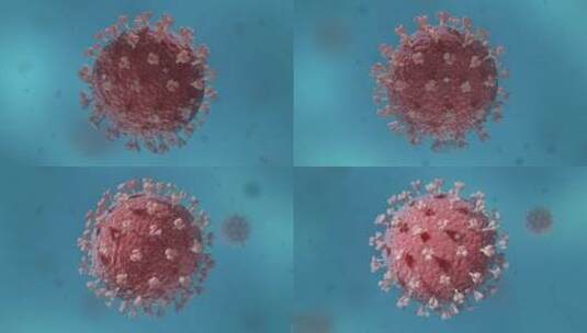 病毒 病菌 病原体 流行病 传染病 三维动画高清在线视频素材下载
