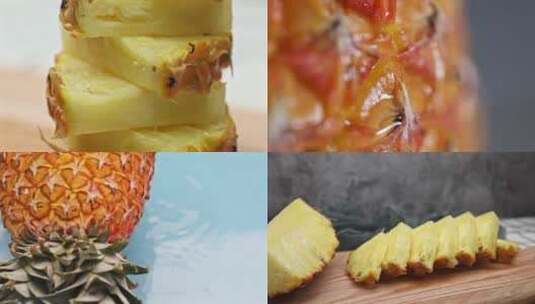 菠萝 凤梨果合集高清在线视频素材下载
