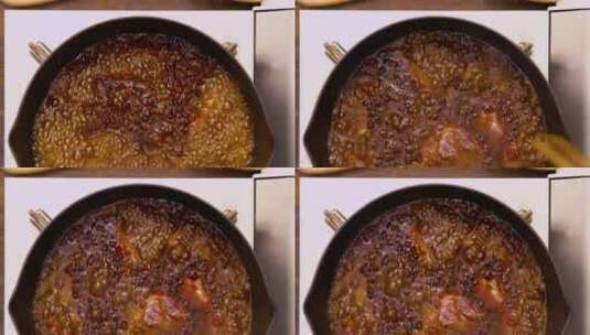 牛肉下锅煮熟高清在线视频素材下载