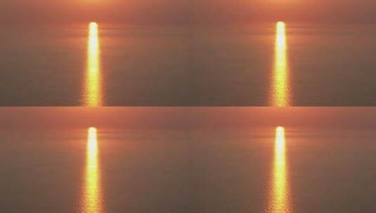 湛江北部湾遂溪角头沙海上日落夕阳航拍高清在线视频素材下载