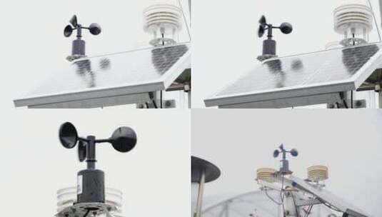 风向风速传感器 实拍气象监测风向标高清在线视频素材下载